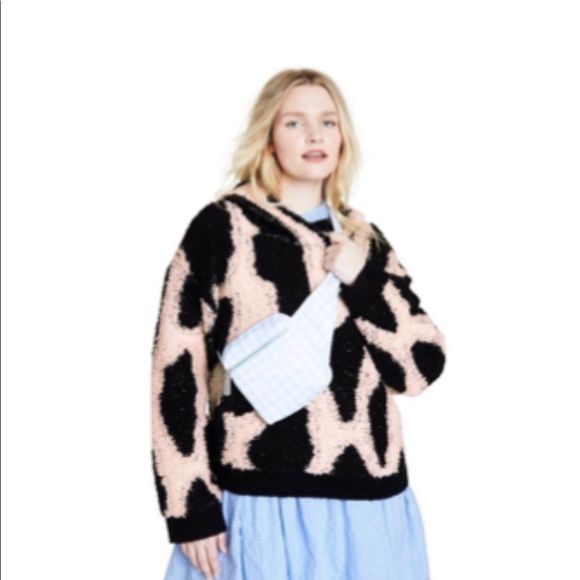 Sandy Liang x Target Leopard Print Sherpa Hooded Sweatshirt - Picture 4 of 6